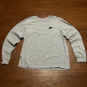 Nike Men's Heather Gray Long Sleeve Tee